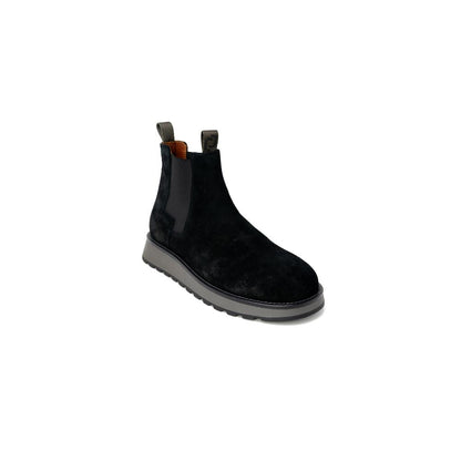 Black Suede Leather Boot