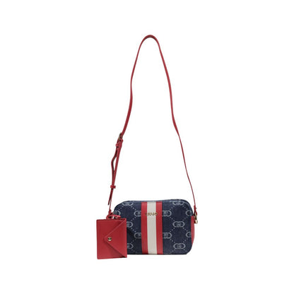 Blue Polyester Handbag