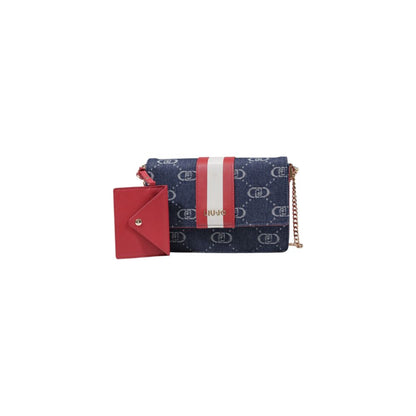 Blue Polyester Handbag