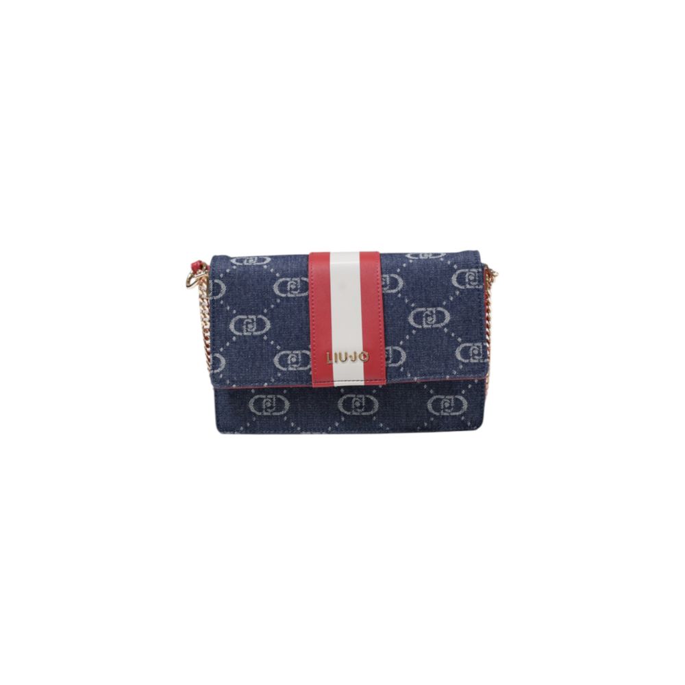 Blue Polyester Handbag