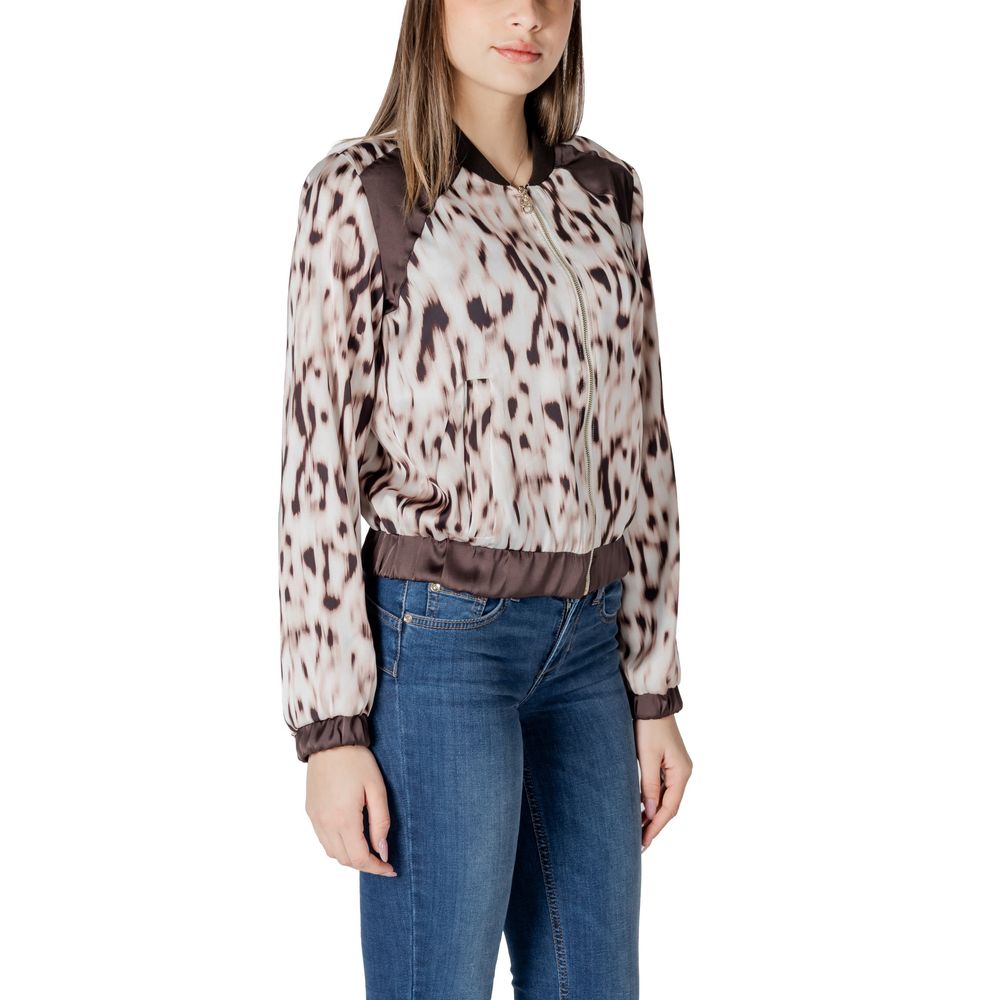 Beige Polyester Jackets & Coat