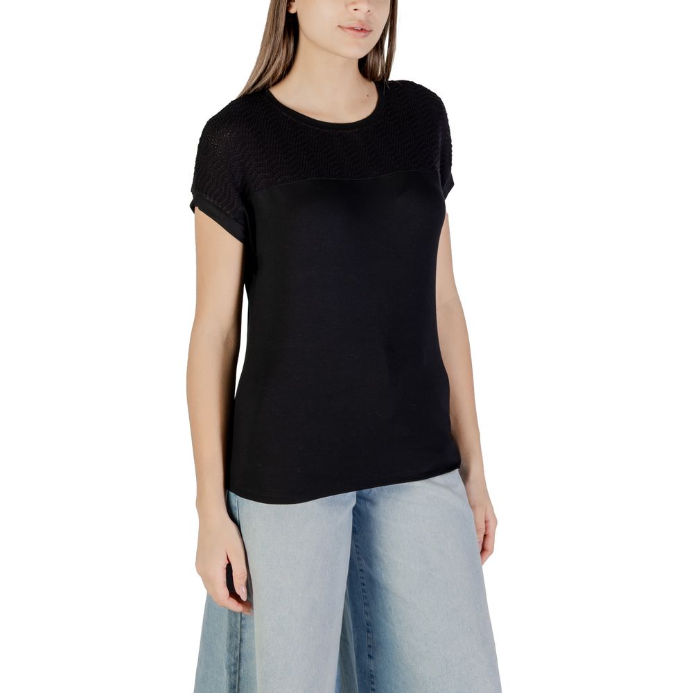 Black Viscose Tops & T-Shirt
