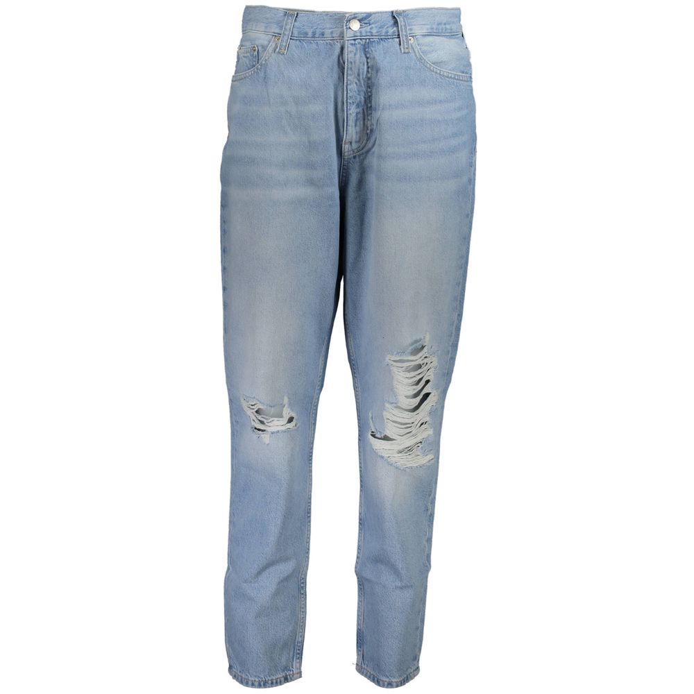 Light Blue Cotton Women Jeans