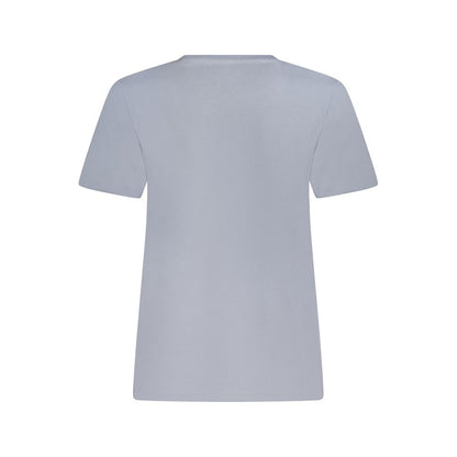 Light Blue Cotton Tops & T-Shirt