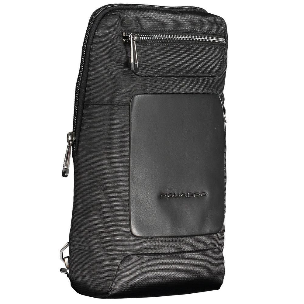 Black Recycled Polyethylene Men Shoulder Bag