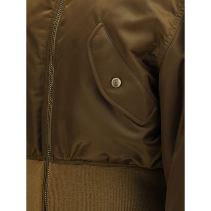 Glossy nylon bomber Jacket