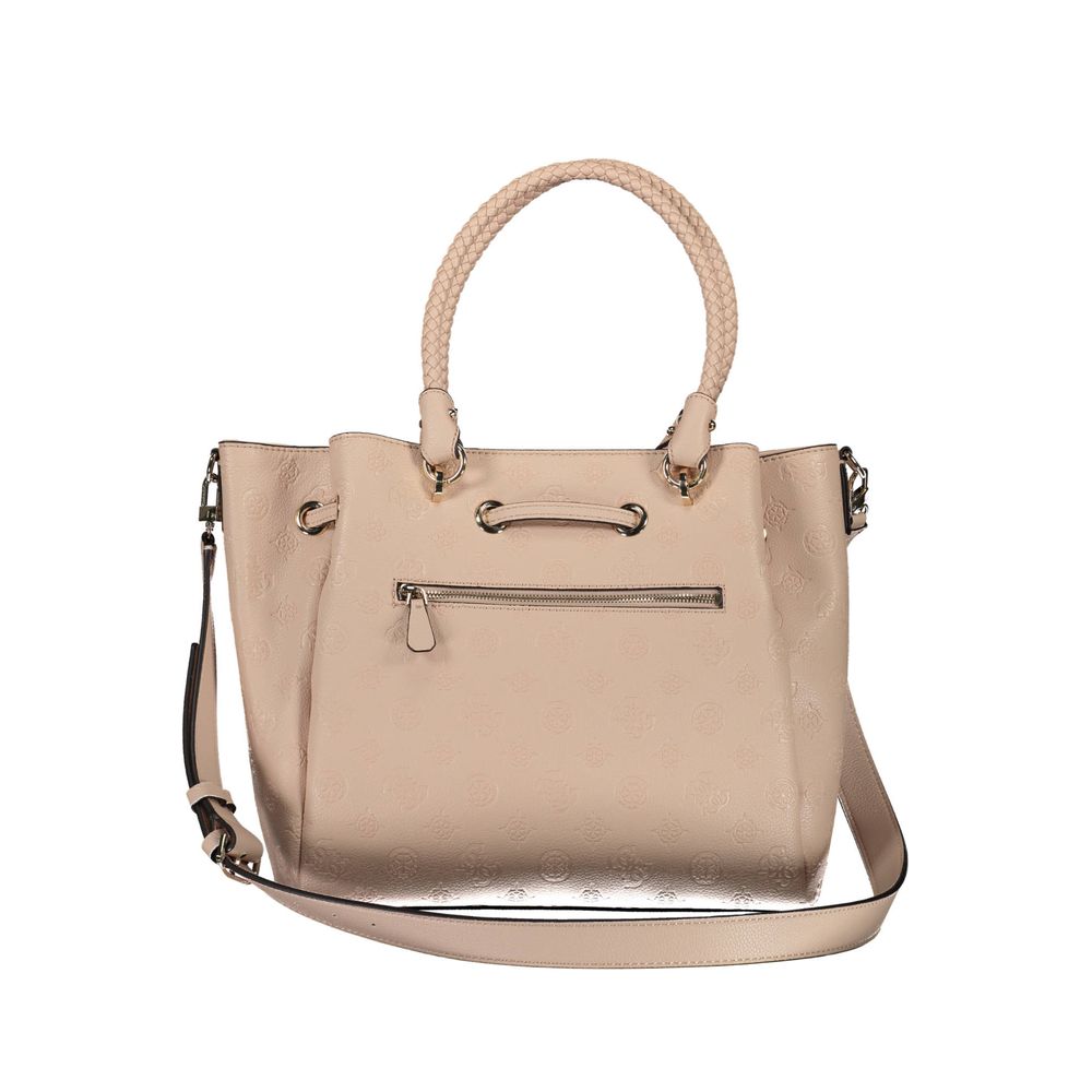 Pink Polyethylene Women Handbag