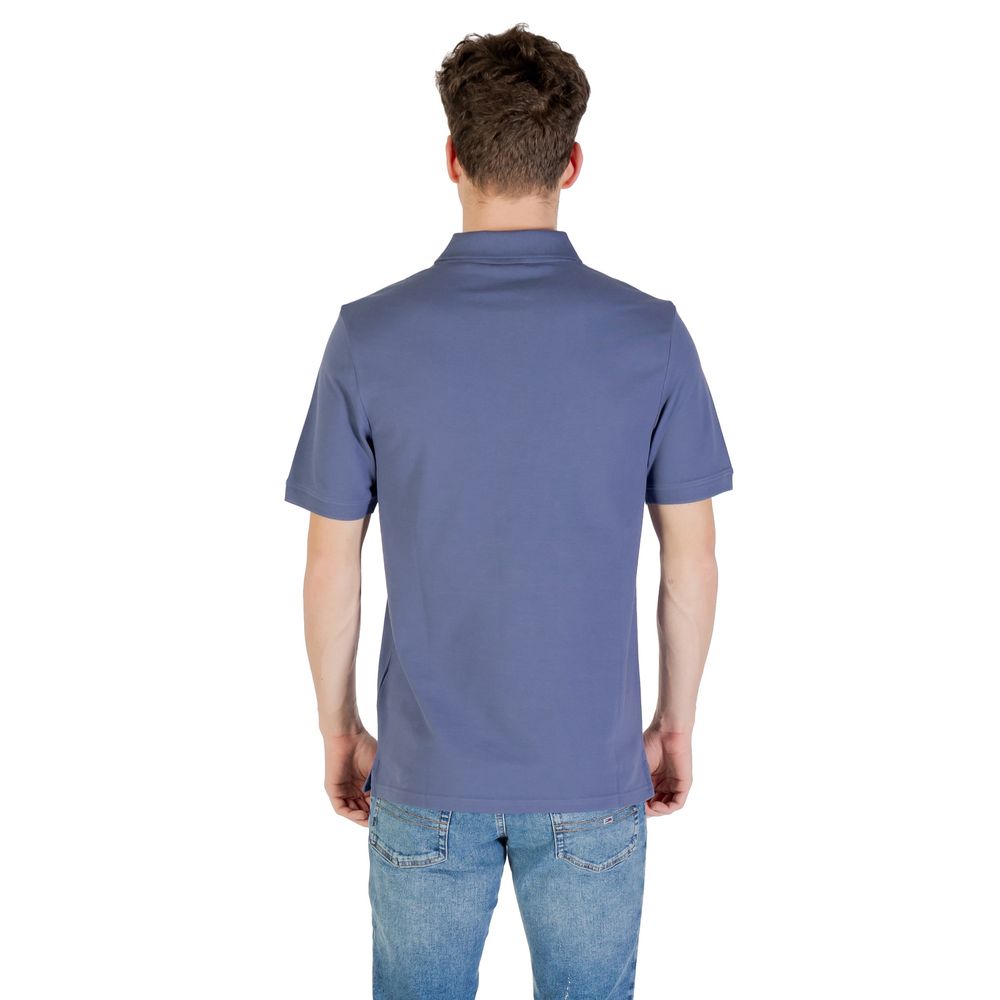 Blue Cotton Polo Shirt