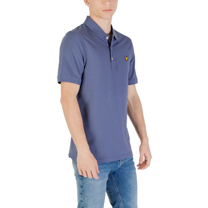 Blue Cotton Polo Shirt