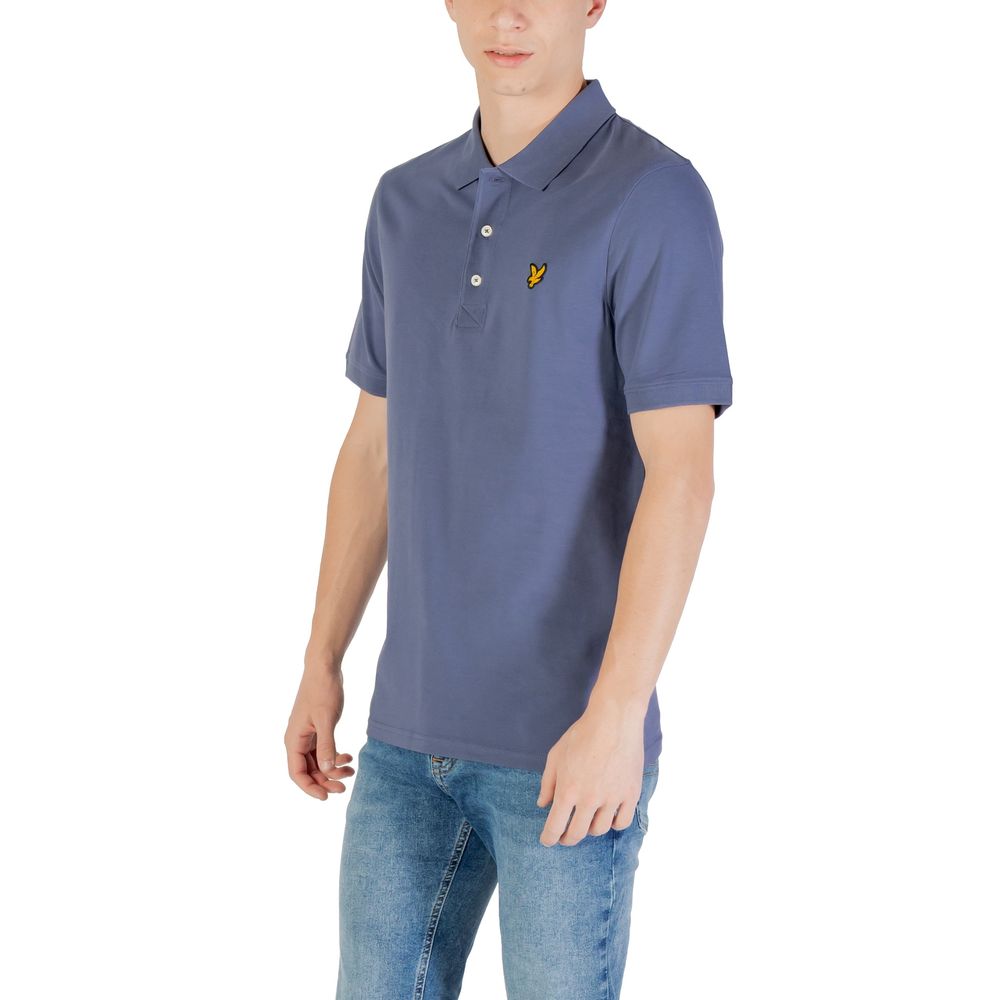Blue Cotton Polo Shirt