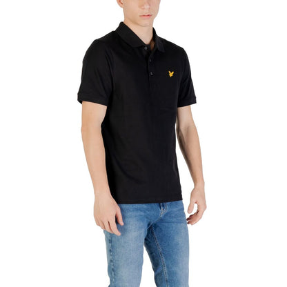 Black Cotton Polo Shirt