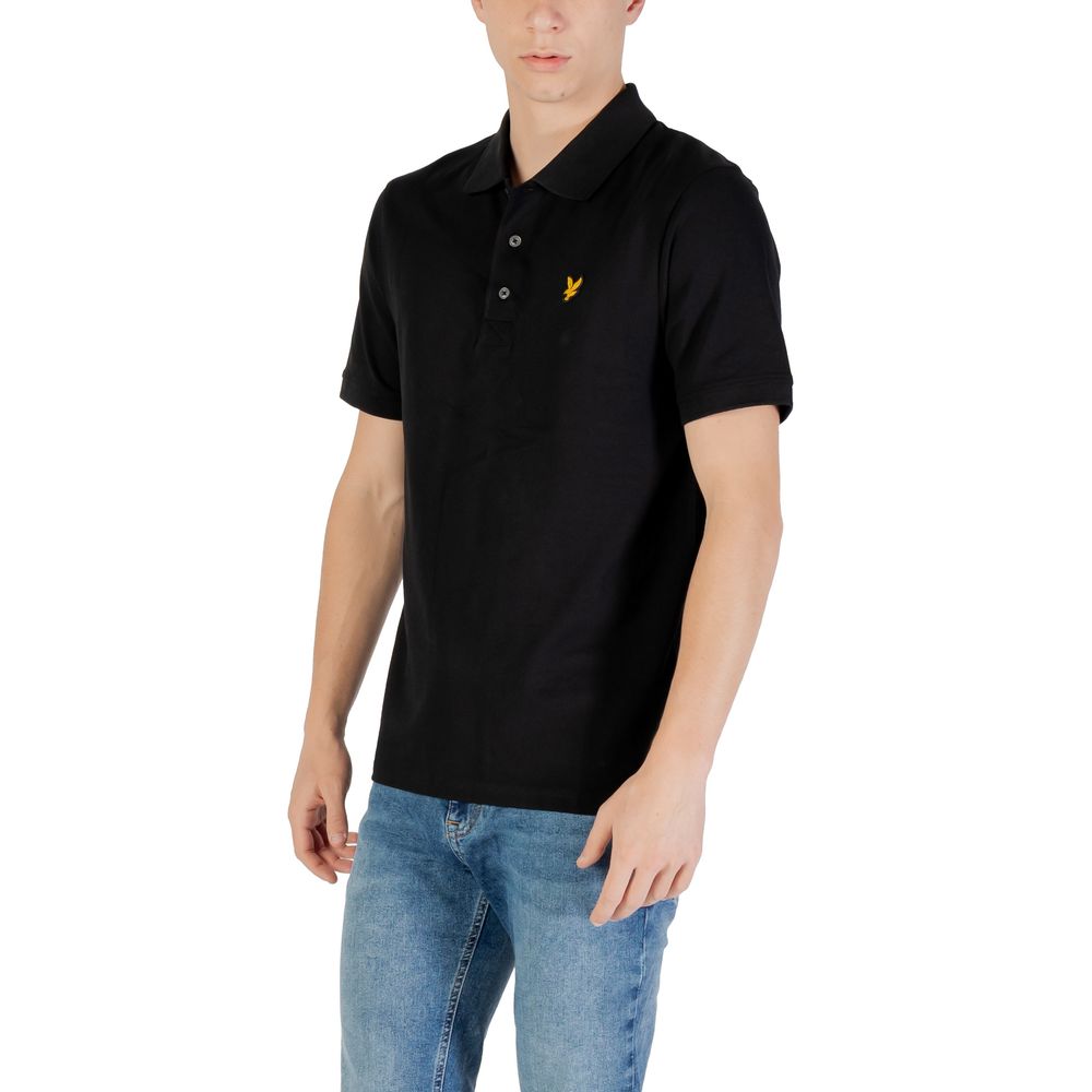 Black Cotton Polo Shirt