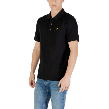 Black Cotton Polo Shirt