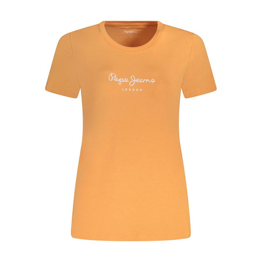 Orange Cotton Tops & T-Shirt