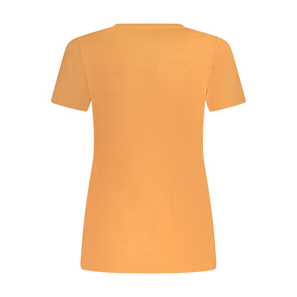 Orange Cotton Tops & T-Shirt