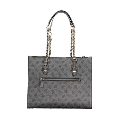 Black Polyethylene Women Handbag