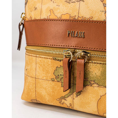 Beige Leather Backpack