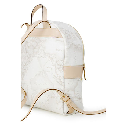 White Leather Backpack