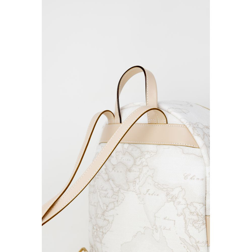 White Leather Backpack