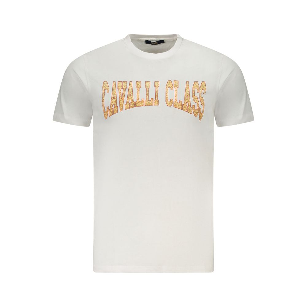 White Cotton Men T-Shirt