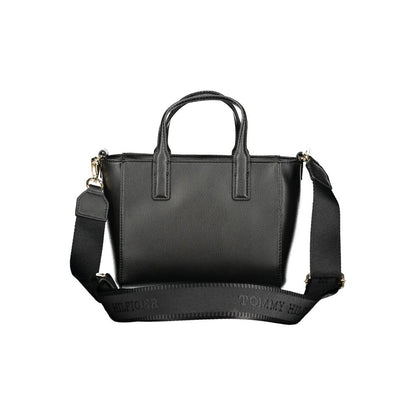 Black Polyester Women Handbag