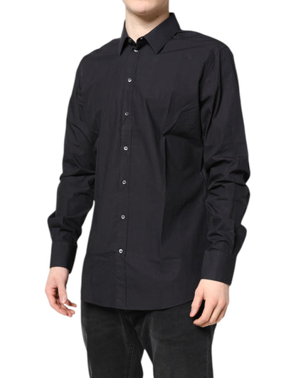 Black GOLD Cotton Men Dress Formal Shirt