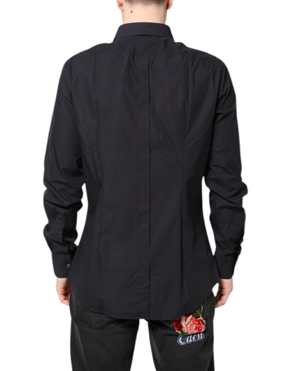 Black GOLD Cotton Men Dress Formal Shirt