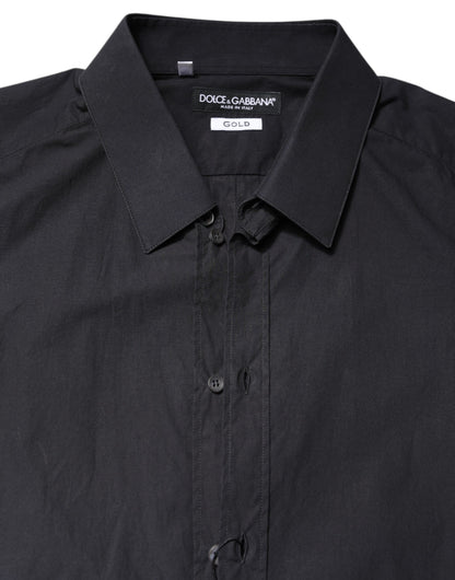 Black GOLD Cotton Men Dress Formal Shirt