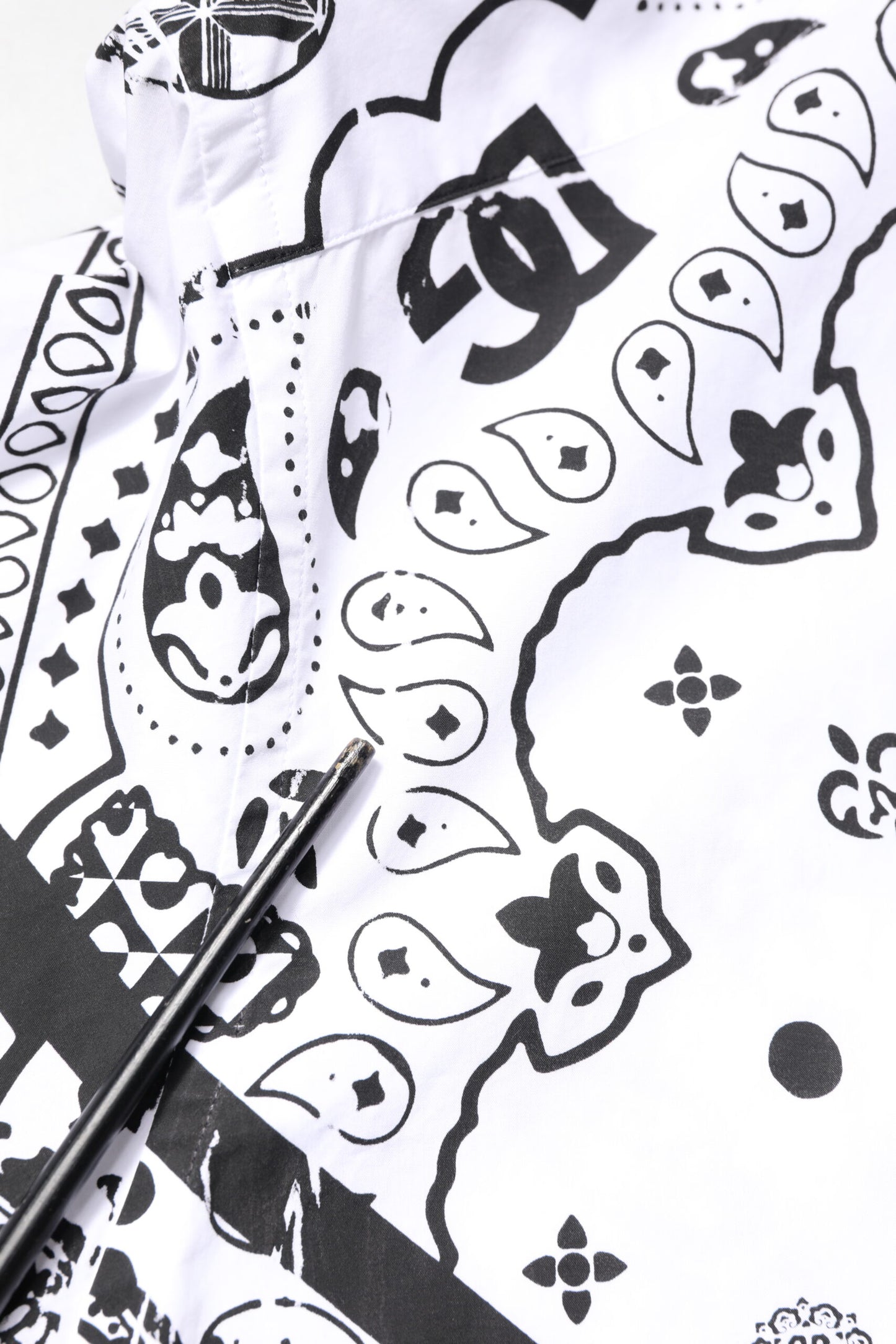 White Black Bandana MARTINI Formal Shirt