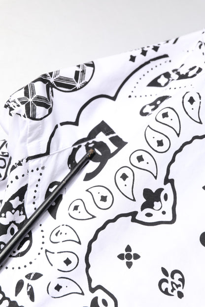 White Black Bandana MARTINI Formal Shirt