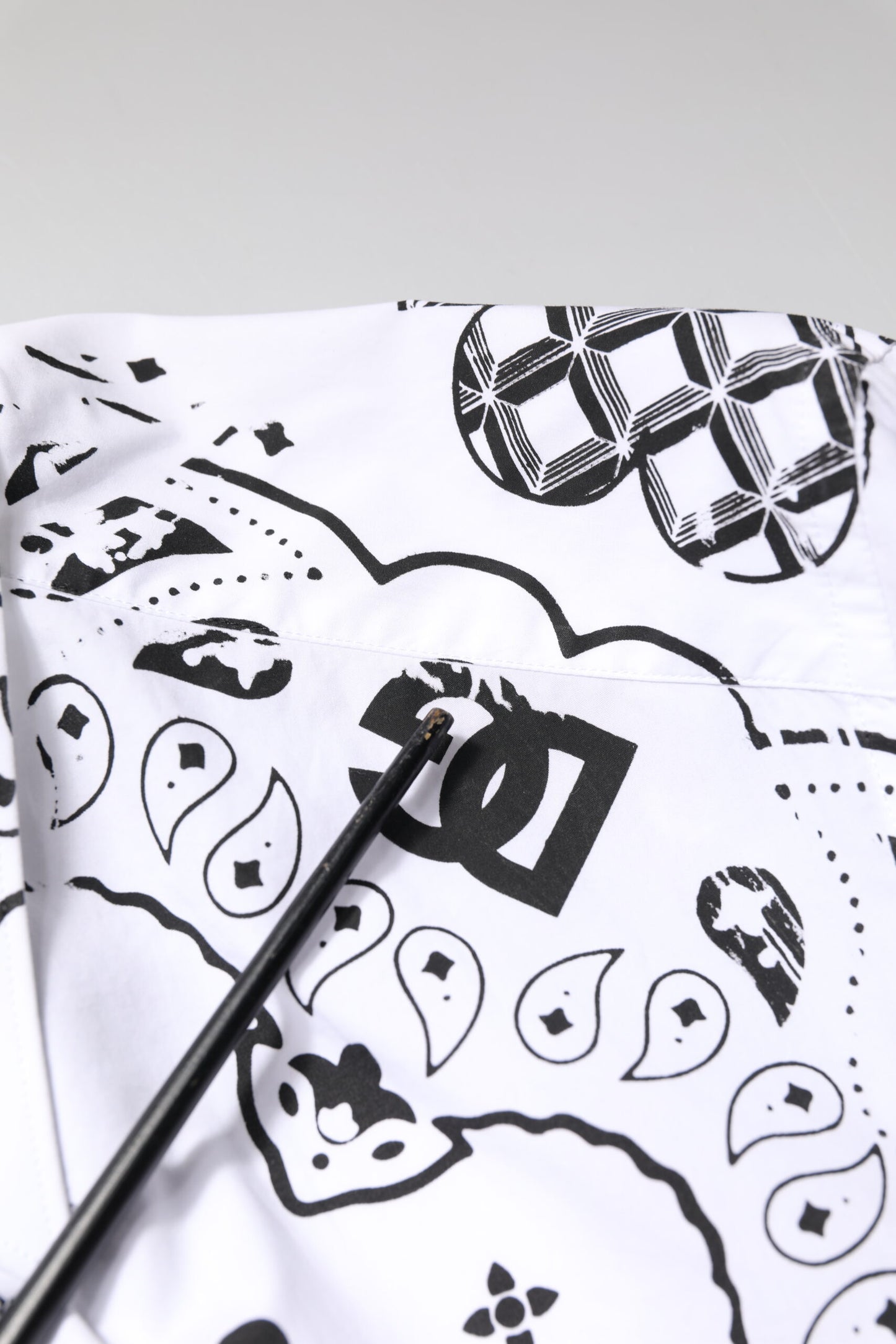 White Black Bandana MARTINI Formal Shirt