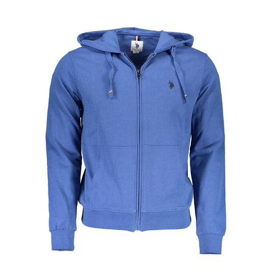 Blue Cotton Men Sweater Hoodie