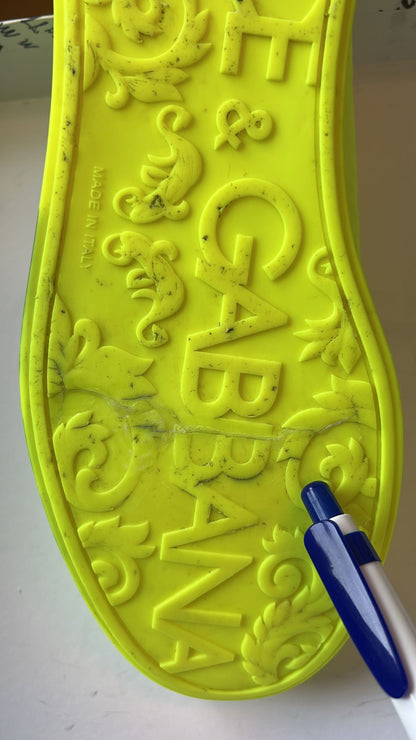 Neon Green Logo Tape Low Top Sneakers Shoes
