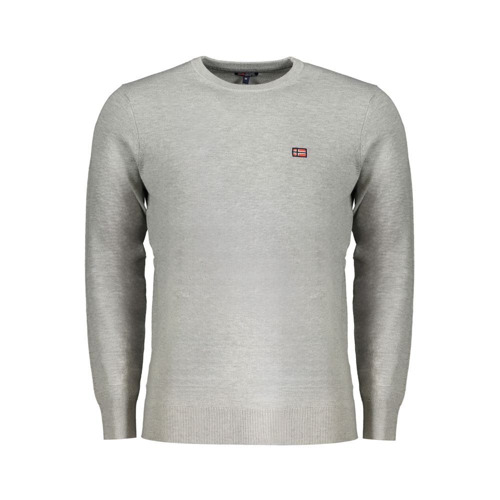Gray Polyester Men Sweater
