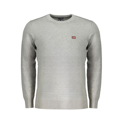 Gray Polyester Men Sweater