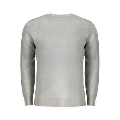Gray Polyester Men Sweater
