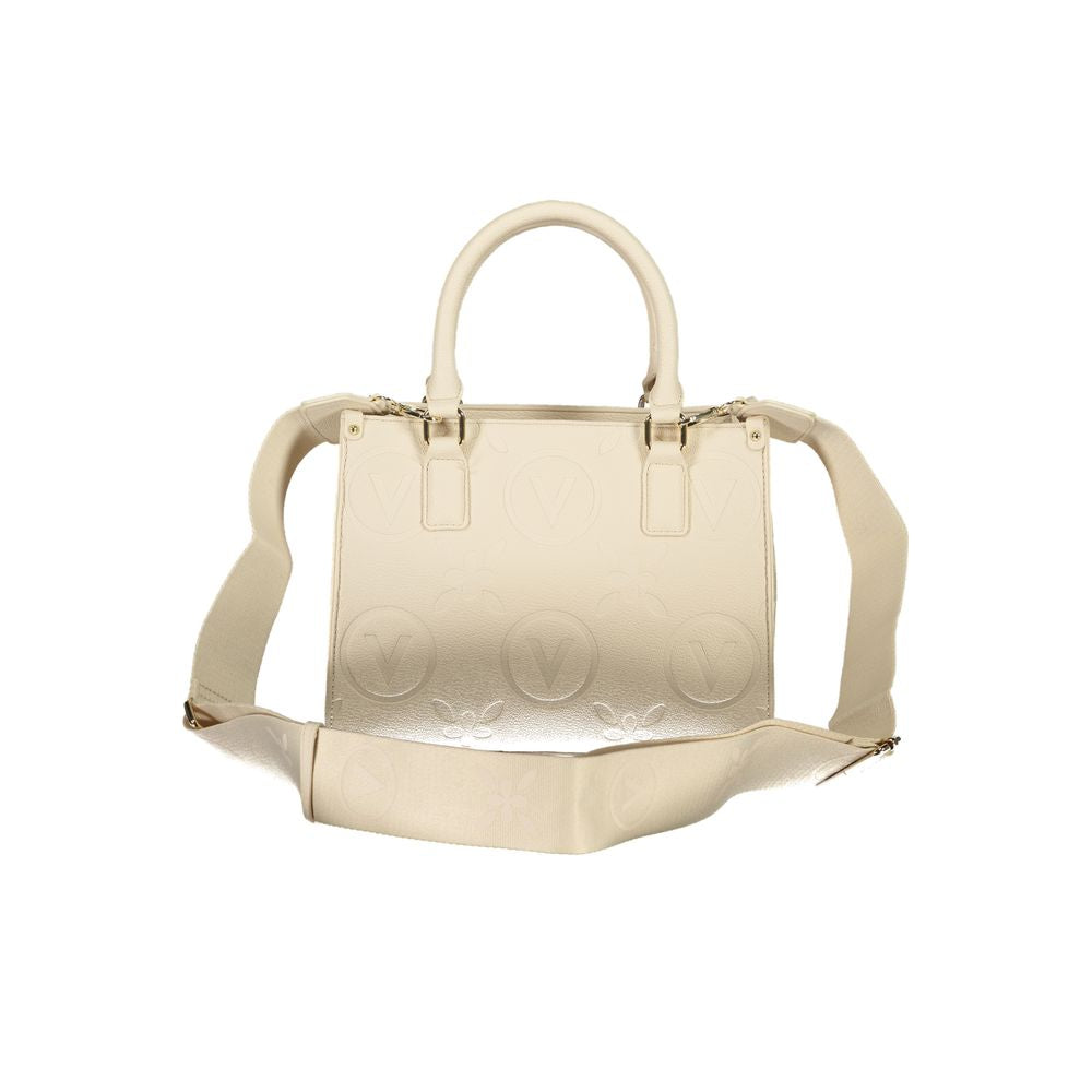 Beige Polyethylene Women Handbag