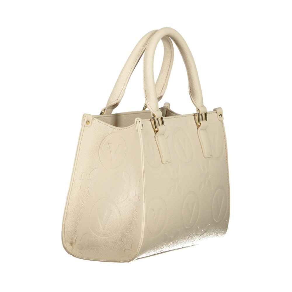 Beige Polyethylene Women Handbag