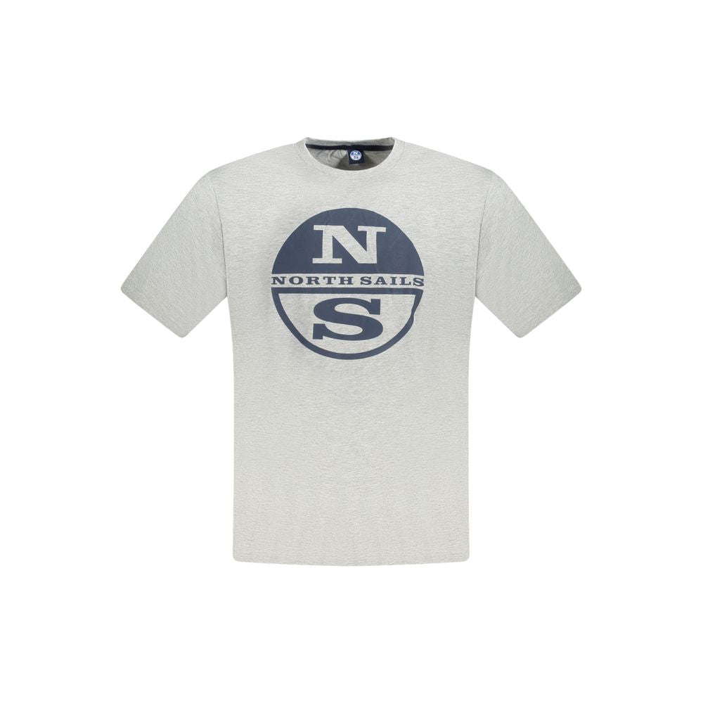 Gray Cotton Men T-Shirt