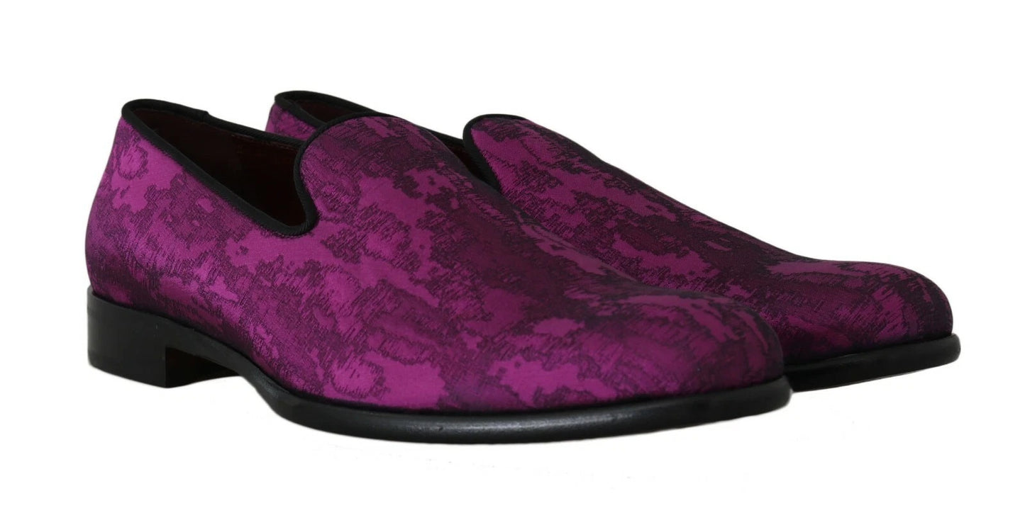 Edle Loafer aus Seiden-Woll-Mix in Lila