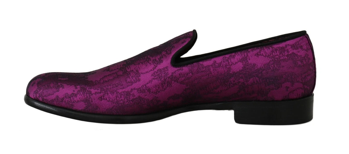Edle Loafer aus Seiden-Woll-Mix in Lila