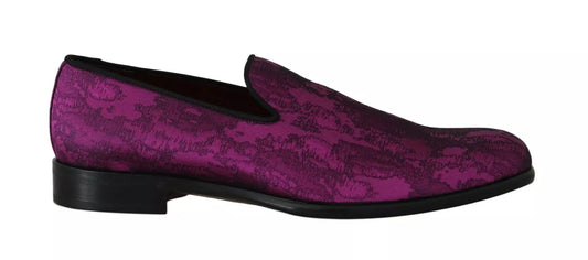 Edle Loafer aus Seiden-Woll-Mix in Lila
