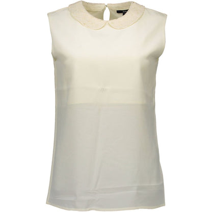 White Silk Women Top