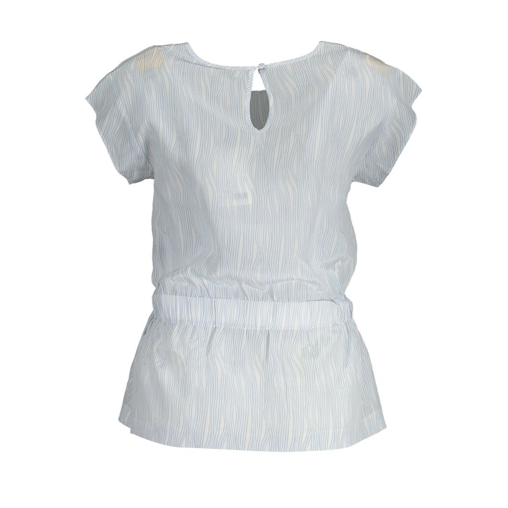 Light Blue Silk Women Top