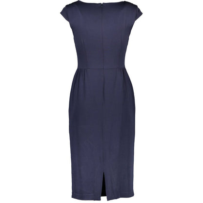 Blue Viscose Women Dress