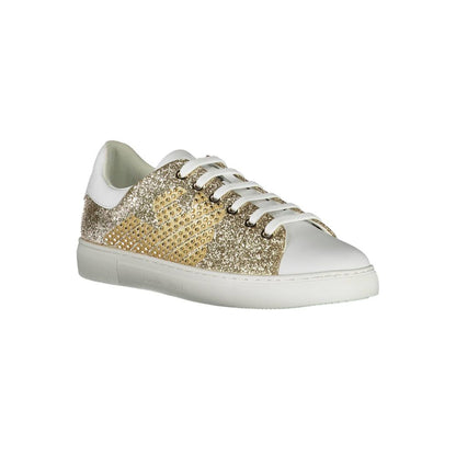Gold Polyester Women Sneaker