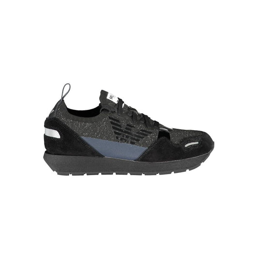 Black Leather Women Sneaker