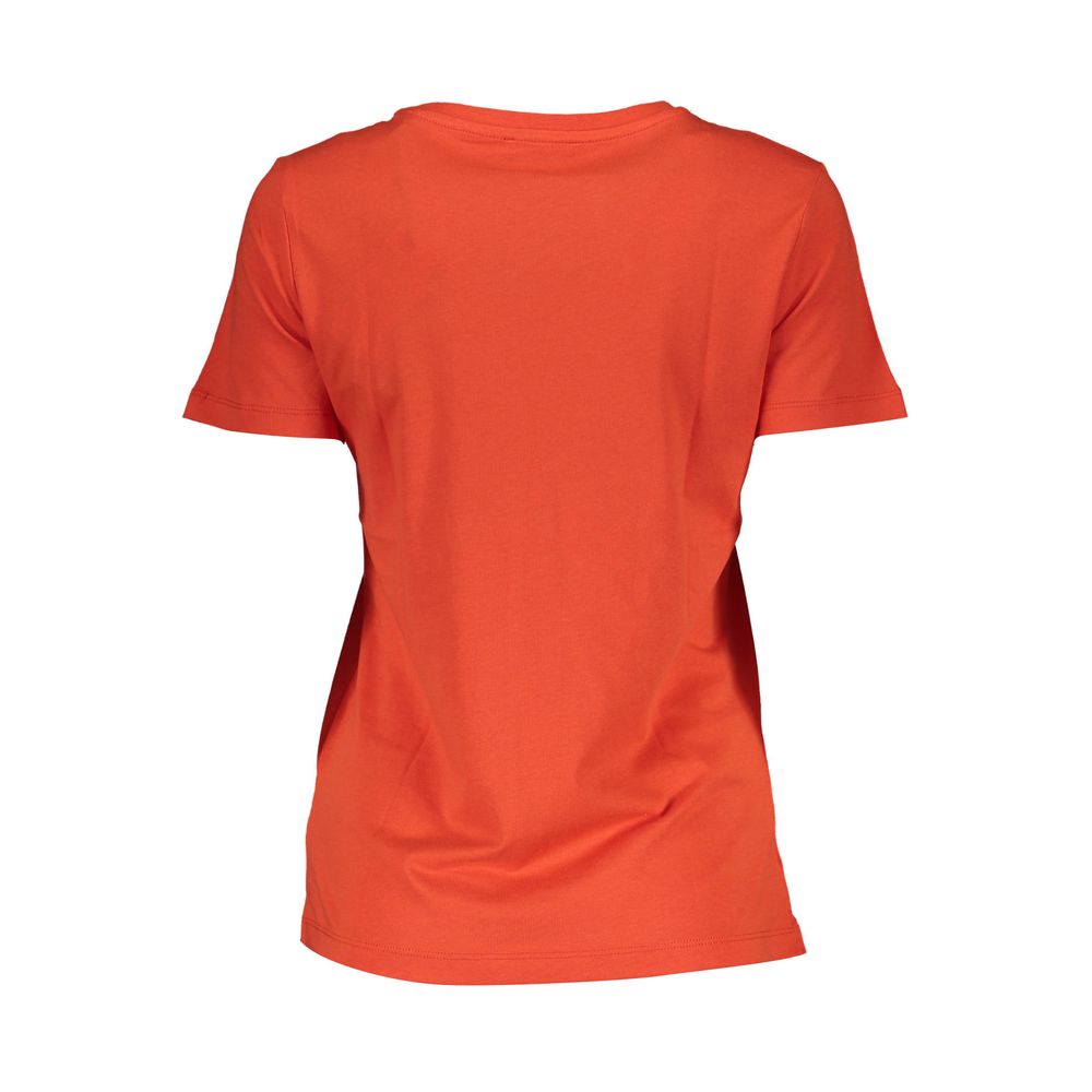 Red Cotton Women T-Shirt