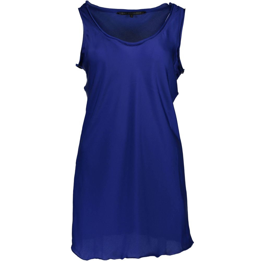 Blue Polyester Women Top