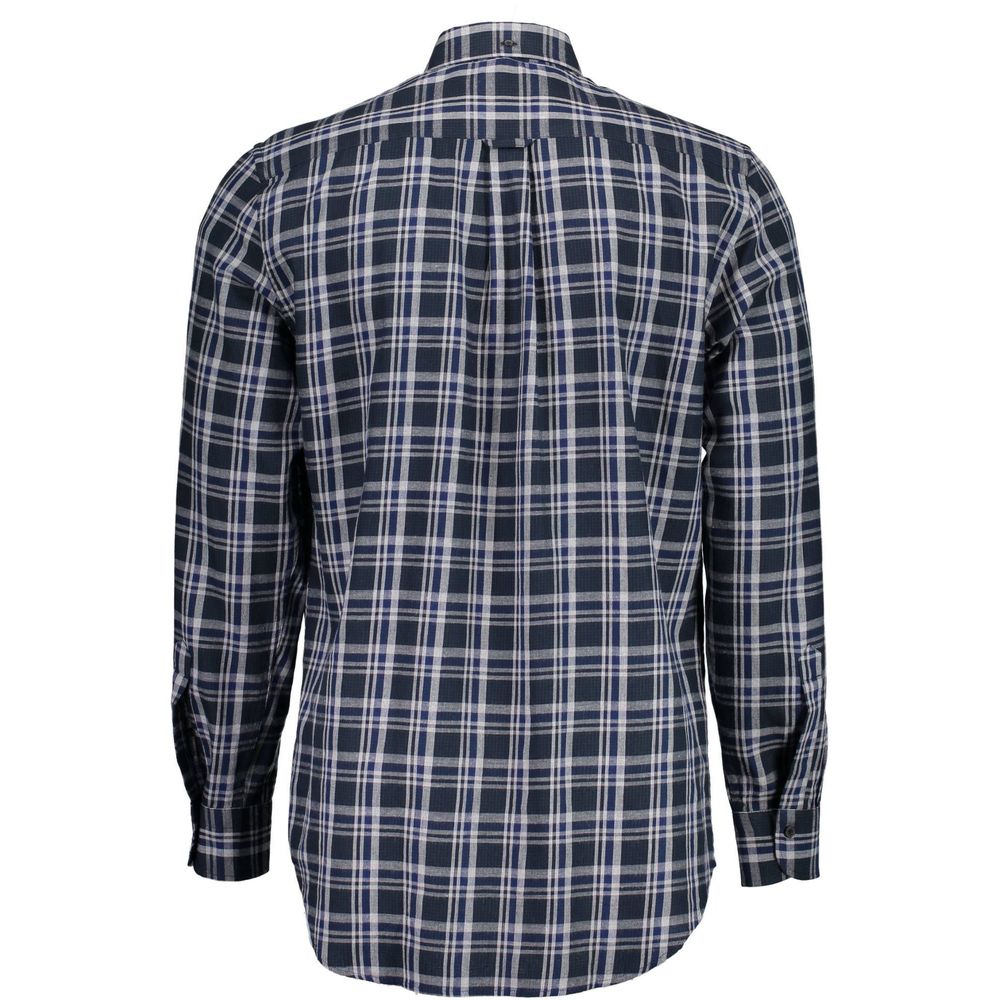 Blue Cotton Men Shirt
